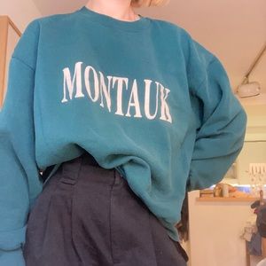 Vintage teal Montauk sweatshirt